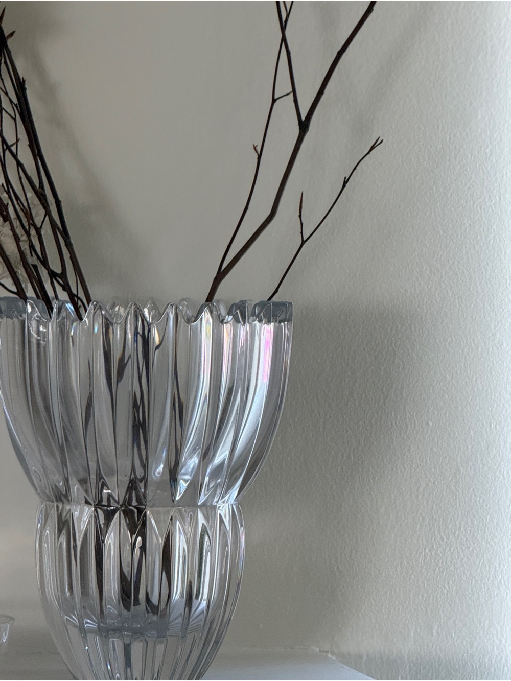 Villeroy & Boch Clear Ribbed Crystal-Look Vase